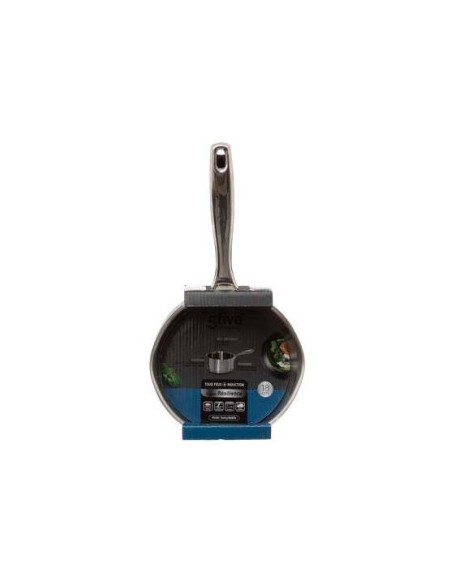 5five, Casseruola in Acciaio Inox 18 cm, Capacità 2 Litri, Utensile da Cucina, Adatta a Induzione