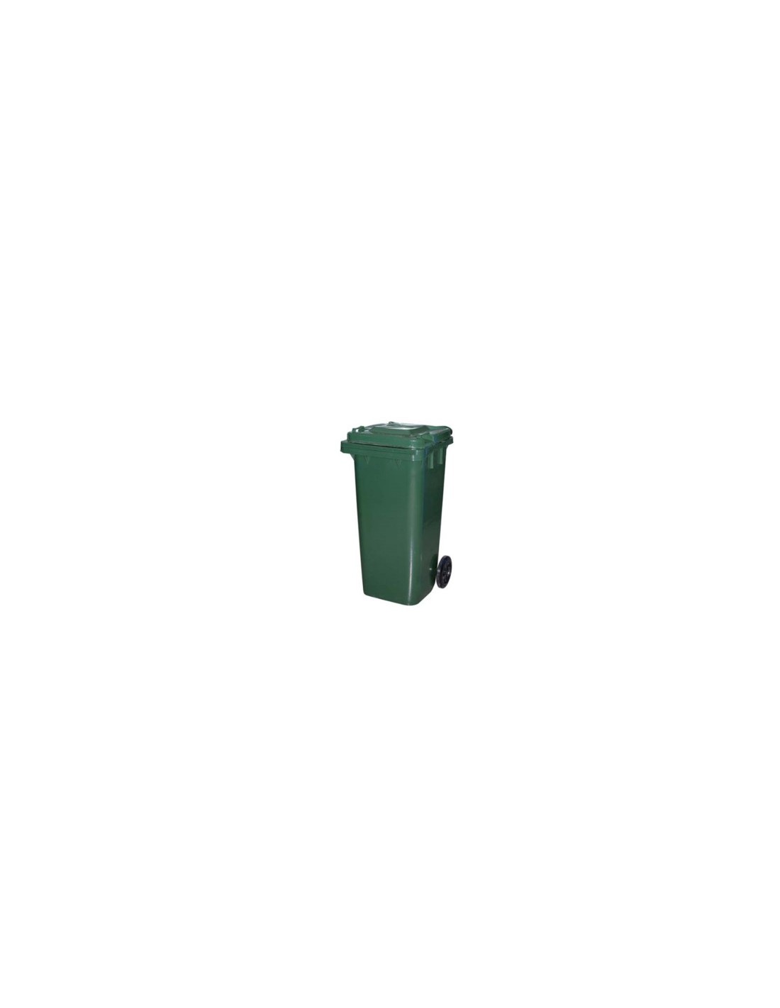 BIDONE QUADRO 120LT VERDE CON RUOTE E PEDALE