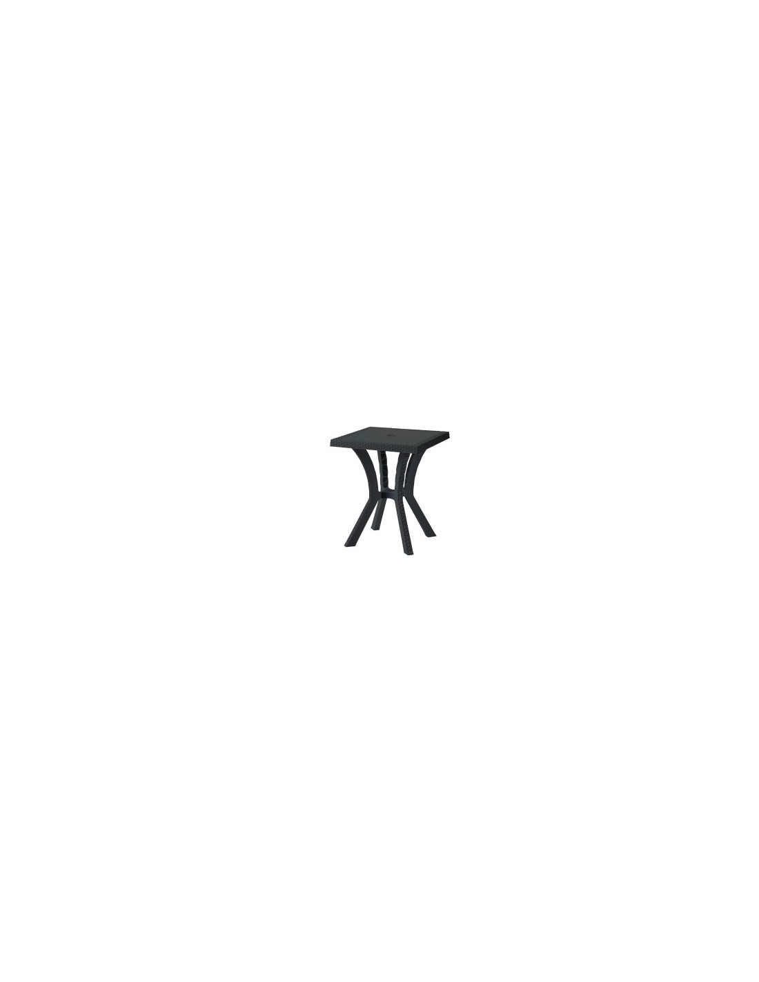 TAVOLO RIGOLETTO RATTAN 60X60 ANTRACITE
