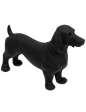 FIGURA CANE 200837 BASSOTTO NERO 40X12X25CM RESINA