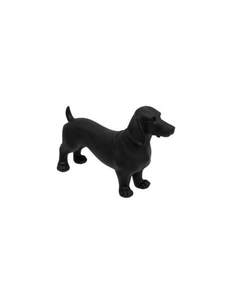 FIGURA CANE 200837 BASSOTTO NERO 40X12X25CM RESINA