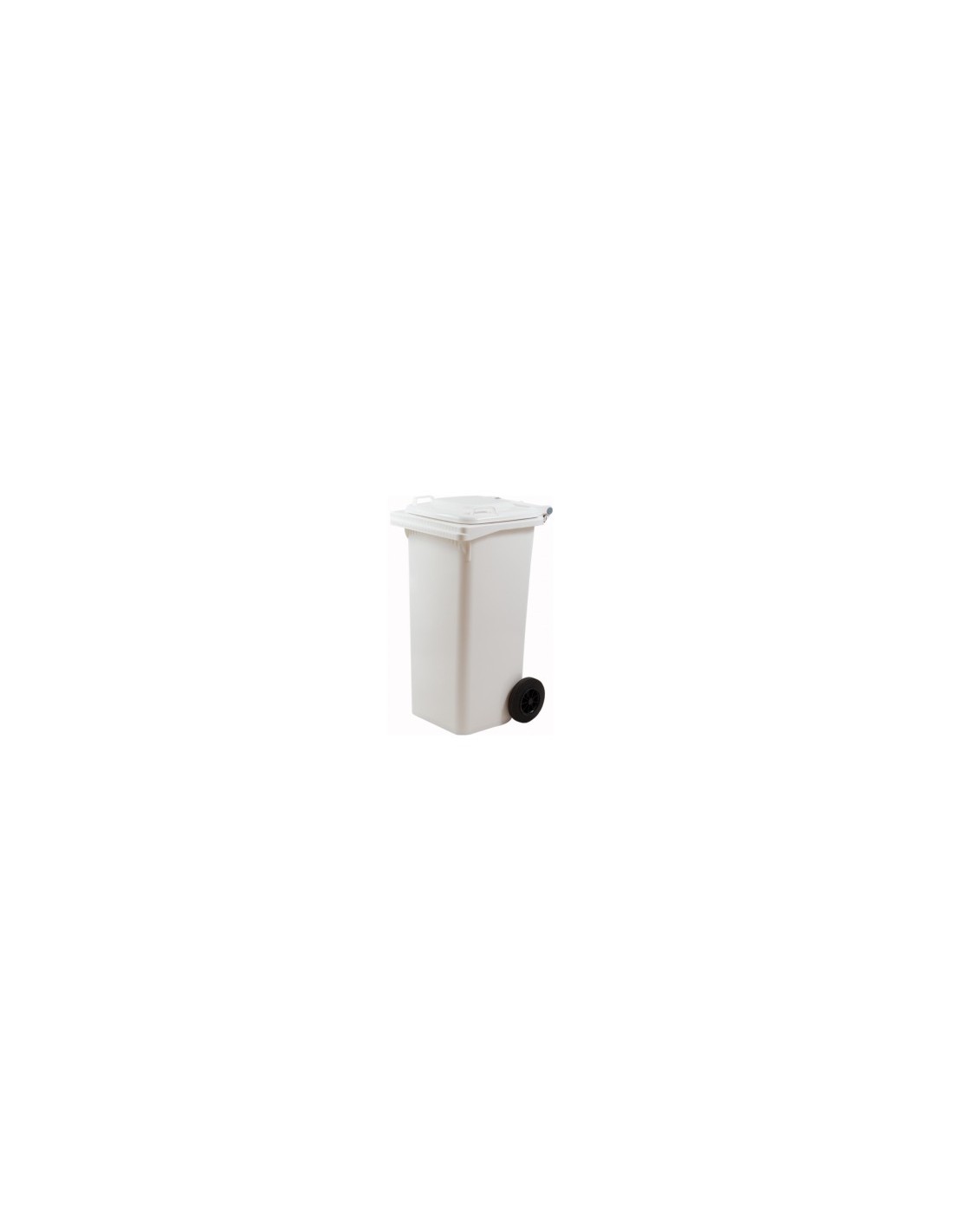 BIDONE QUADRO 80LT BIANCO CON RUOTE