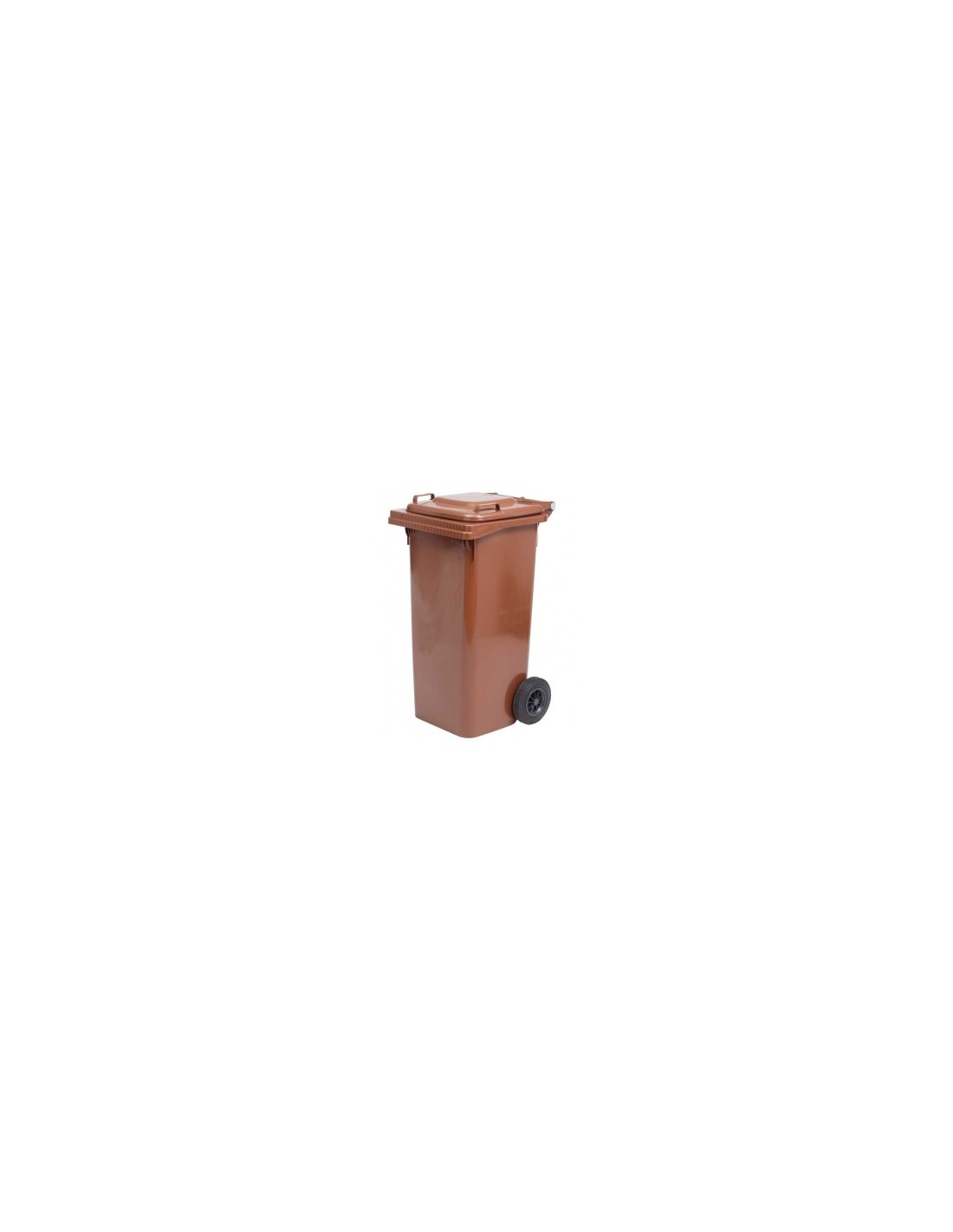BIDONE QUADRO 80LT MARRONE CON RUOTE