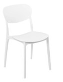 SEDIA 193556B PLASTICA BIANCA IMPILABILE