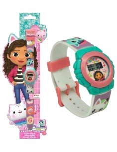 Rocco Giocattoli, Gabby Orologio Digitale, orologio per bambini, cinturino in plastica