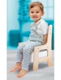 Montessori Wood Toy Box Chair, Sedia in Legno con Cassetto Portagiochi, Gioco Educativo Montessori, Sedia Sicura e Resistente