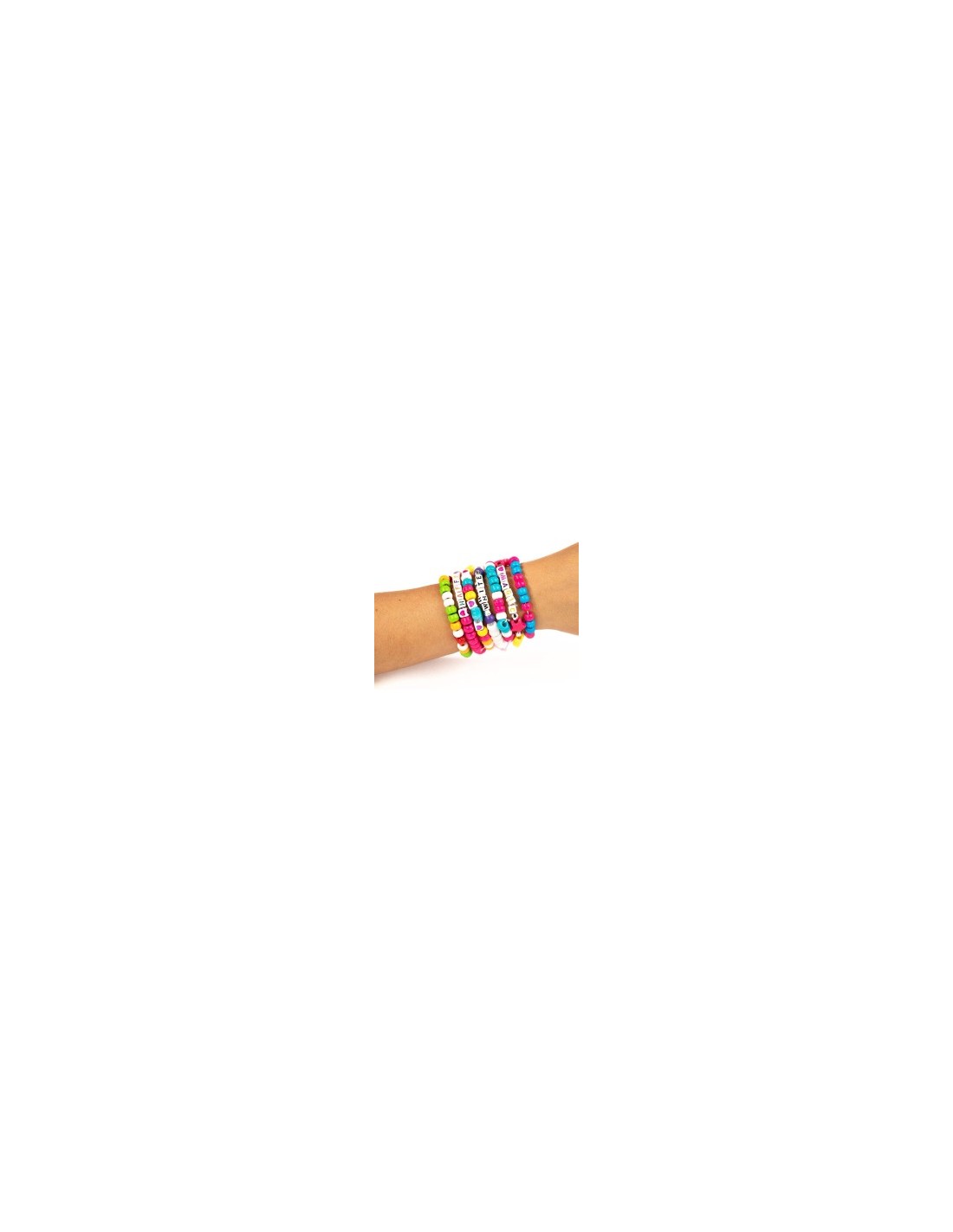 Perline ABC 800 pezzi, creazione braccialetti, collane per bambini, kit bijoux, perline colorate, Nice Group