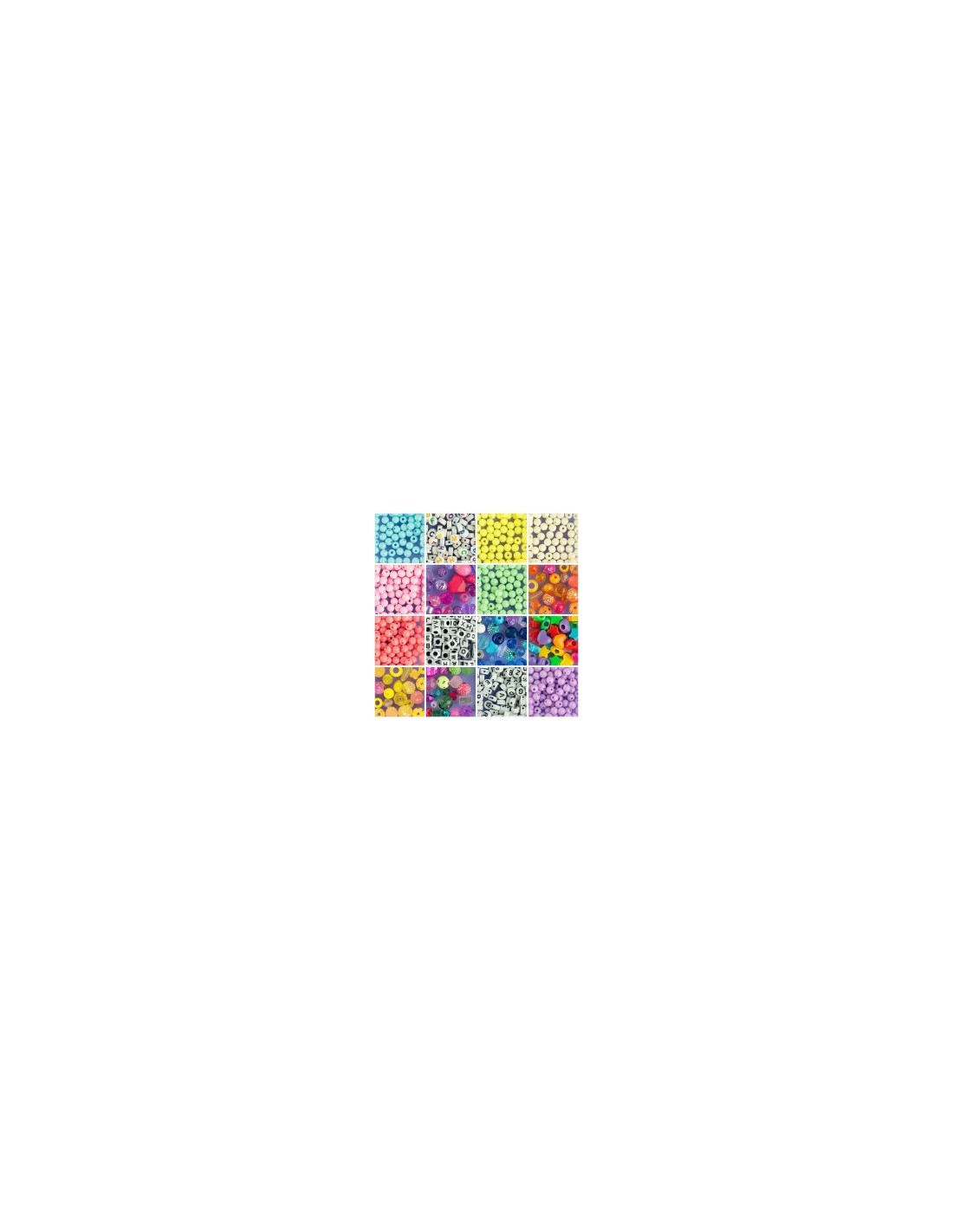 Perline ABC 800 pezzi, creazione braccialetti, collane per bambini, kit bijoux, perline colorate, Nice Group