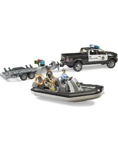 AUTO POLIZIA 02507 CON BATTELLO E PERSONAGGI su TreG Ingrosso