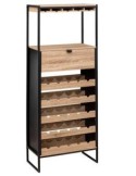 MOBILE PORTABOTTIGLIE 189646 ALIAJ 25P 60X30X160CM EFFETTO ROVERE NATU