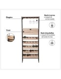 MOBILE PORTABOTTIGLIE 189646 ALIAJ 25P 60X30X160CM EFFETTO ROVERE NATU