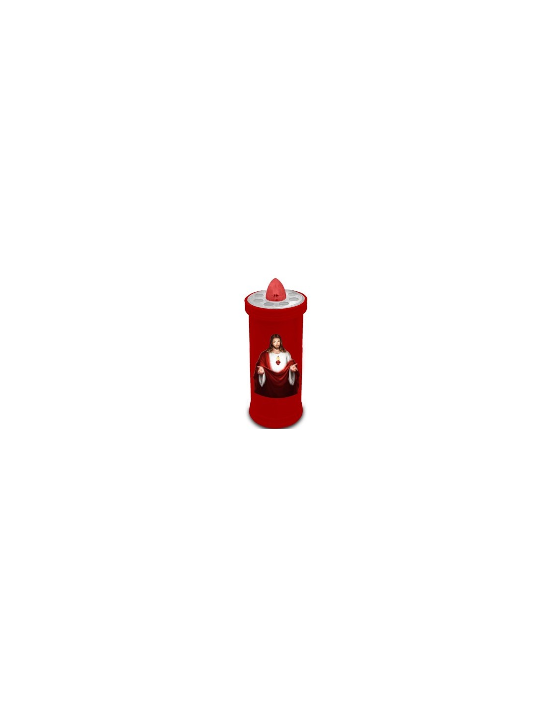 LUMINO VOTIVO 40876 ELETTRICO 14CM ROSSO