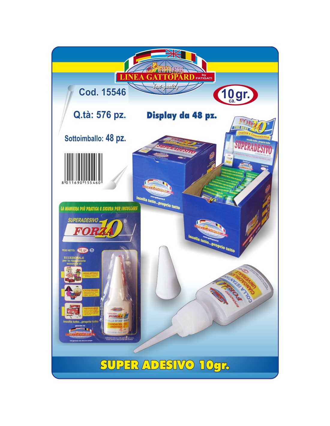 SUPER ADESIVO FORZA 10 10GR 55460