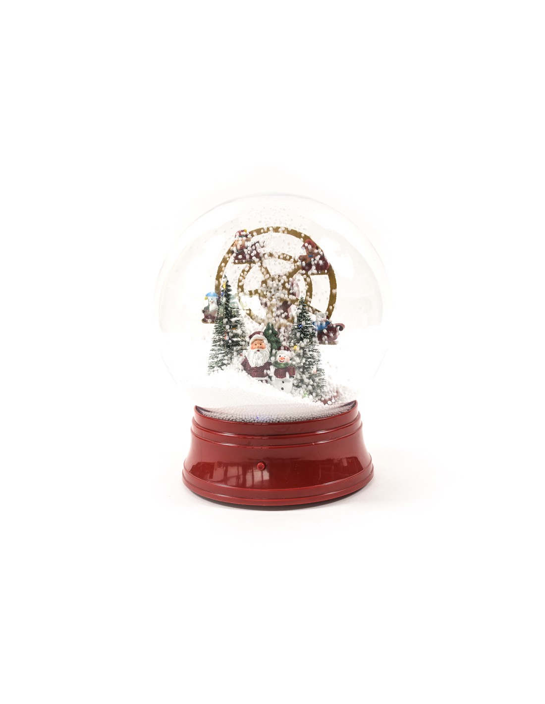 PALLA DI NEVE 59547 SNOWFLAKES 25X29CM CON GIOSTRINA MOVIMENTO LUCI E