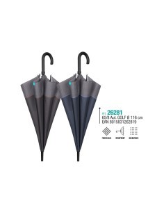 26281 OMBRELLO UOMO 65CM AUTOMATICO BORDO SPIGATO su TreG Ingrosso