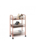 LUGANO COPPER CARRELLO 3 PIANI 41X23X63CM METALTEX su TreG Ingrosso