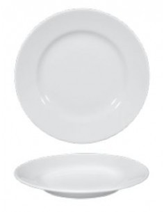 TIVOLI PIATTO PIANO BIANCO 24CM SATURNIA su TreG Ingrosso