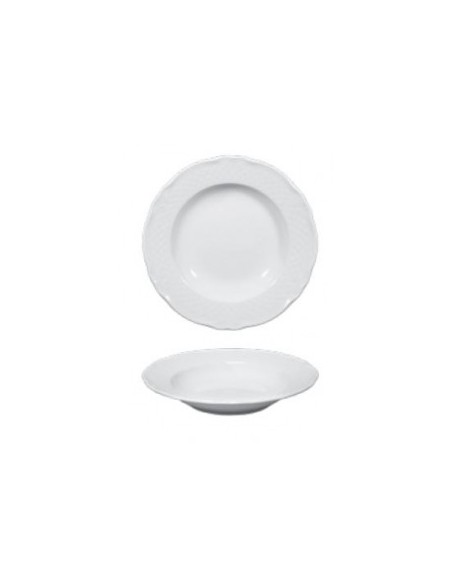 MALAGA PIATTO PIANO BIANCO 26 CM SATURNIA su TreG Ingrosso