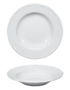MALAGA PIATTO FONDO BIANCO 24CM SATURNIA su TreG Ingrosso