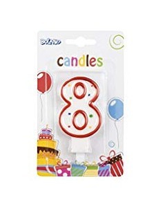 CANDELA 63198 NUMERALE N.8 MULTICOLOR su TreG Ingrosso