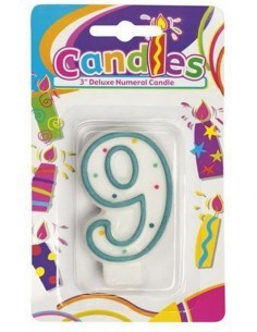 CANDELA 63409 NUMERALE 9 MULTICOLOR su TreG Ingrosso