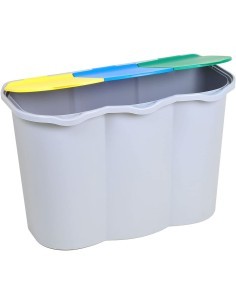 PATTUMIERA RACCOLTA DIFFERENZIATA 3 SCOMPARTI 80 LT BELLI E FORTI s...
