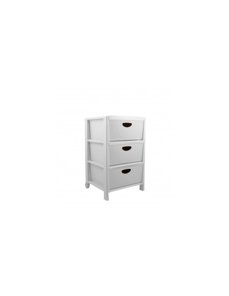 CASSETTIERA BF01283 INTRECCIO 3 CASSETTI BIANCO BELLI E FORTI su Tr...