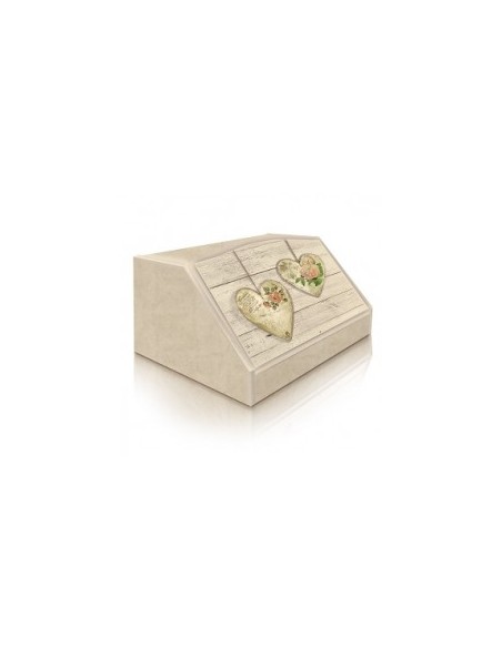 PORTA PANE SHABBY CON DECORI ASSORTITI 30X40X20CM LUPIA su TreG Ing...