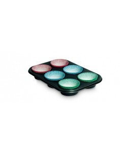 GUARDINI STAMPO 6 MUFFINI CON 30 PIROTTINI 89907 su TreG Ingrosso