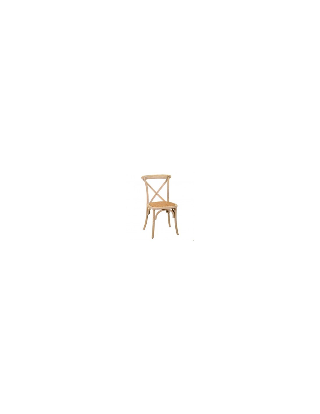 SEDIA CROSS 280659 LEGNO NATURALE SEDUTA INTRECCIO IMPILABILE su Tr...