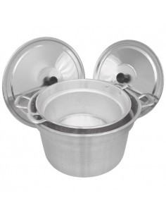 CF 2 PZ CALDAIE IN ALLUMINIO 2 MANICI 24/28 CM PENTALUX su TreG Ing...