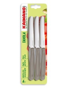 KAIMANO COLTELLO TAVOLA SET 6 PZ COLORI ASSORTITI su TreG Ingrosso