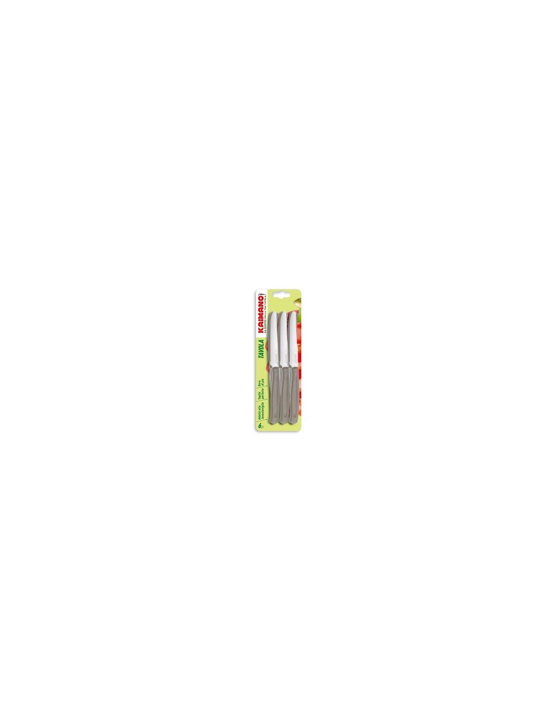 KAIMANO COLTELLO TAVOLA SET 6 PZ COLORI ASSORTITI su TreG Ingrosso