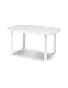 TAVOLO OVALE OTELLO BIANCO RESINA 140X82X72CM DIMAPLAST 2000 su Tre...
