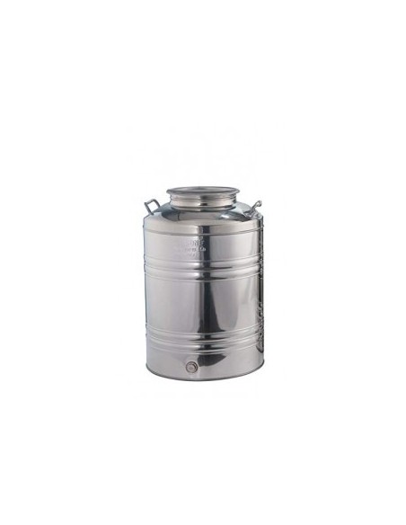 BIDONE IN ACCIAIO INOX 50 LT CON PREDISPOSIZIONE su TreG Ingrosso