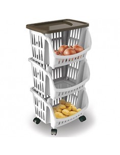 CARRELLO TIDY A 3 RIPIANI ASSORTITO su TreG Ingrosso