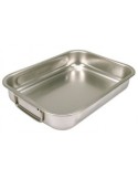 TEGLIA DA FORNO IN ACCIAIO INOX 25X19 CM STEEL PAN su TreG Ingrosso