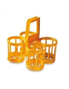 CESTELLO PORTABOTTIGLIE 4 POSTI 32X30X32CM PLASTIME su TreG Ingrosso