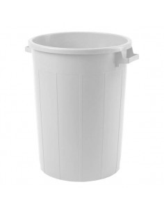 BIDONE IN PLASTICA 50 LT BIANCO C/COPERCHIO PLASTIME su TreG Ingrosso