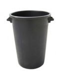 BIDONE IN PLASTICA 75 LT NERO C/COPERCHIO PLASTIME su TreG Ingrosso