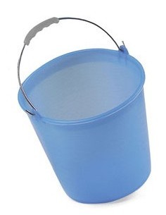 SECCHIO ADDA IN PLASTICA 9LT BIANCO/BLU PLASTIME su TreG Ingrosso