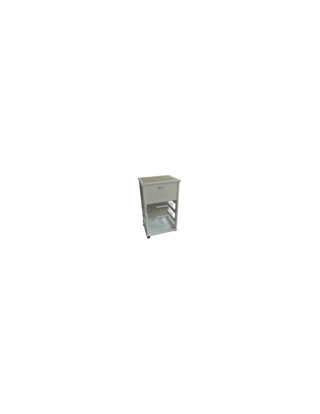 CARRELLO VESUVIO PORTAPANE BIANCO 48X38X83 CM MASLEGNO su TreG Ingr...