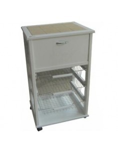 CARRELLO VESUVIO PORTAPANE BIANCO 48X38X83 CM MASLEGNO su TreG Ingr...