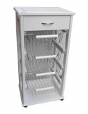 CARRELLO SALVASPAZIO VESUVIO BIANCO 29X39X84 CM MASLEGNO su TreG In...