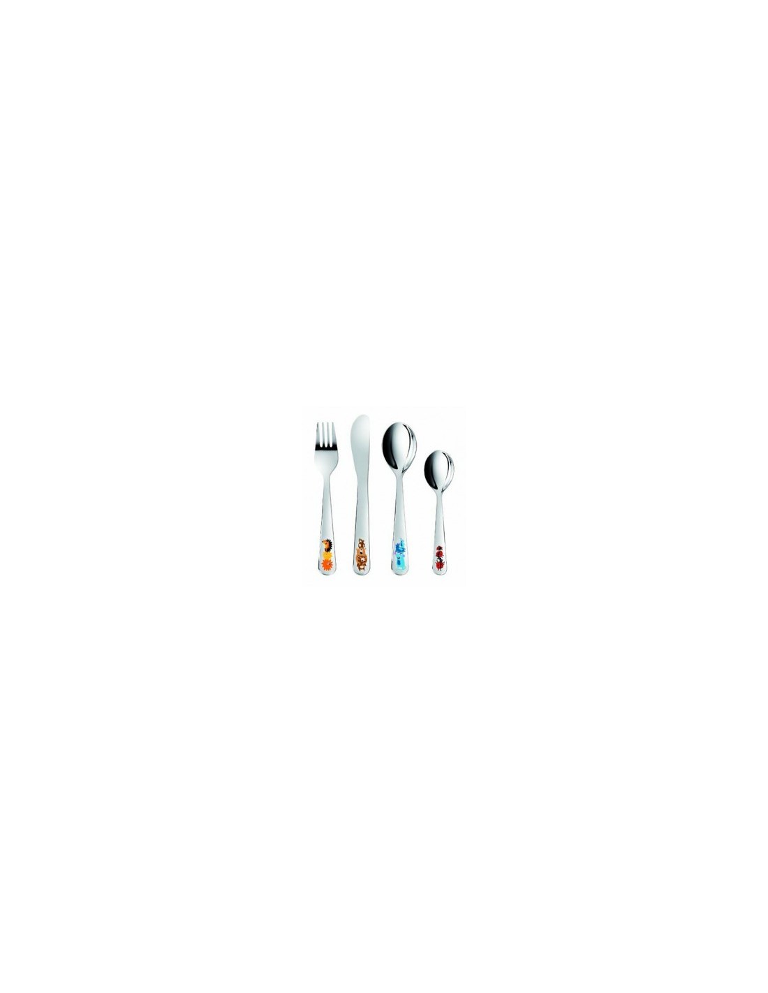 TESCOMA SET 4 POSATE PER BAMBINI DECORO ANIMALETTI IN ACCIAIO 66808...