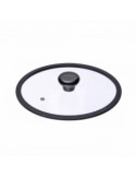 COPERCHIO IN VETRO D.16 CM BORDO IN ACCIAIO GNALI su TreG Ingrosso
