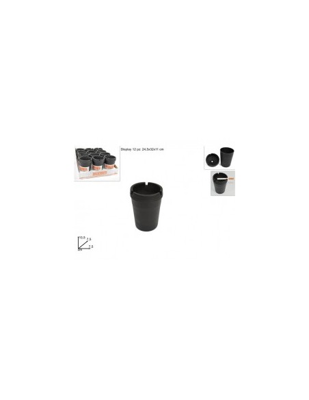 POSACENERE PLASTICA NERO 33193 su TreG Ingrosso