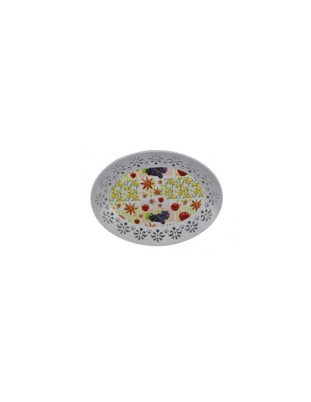 VASSOIO OVALE 496244 CM 42X31 DEC FRUTTAMELAM su TreG Ingrosso