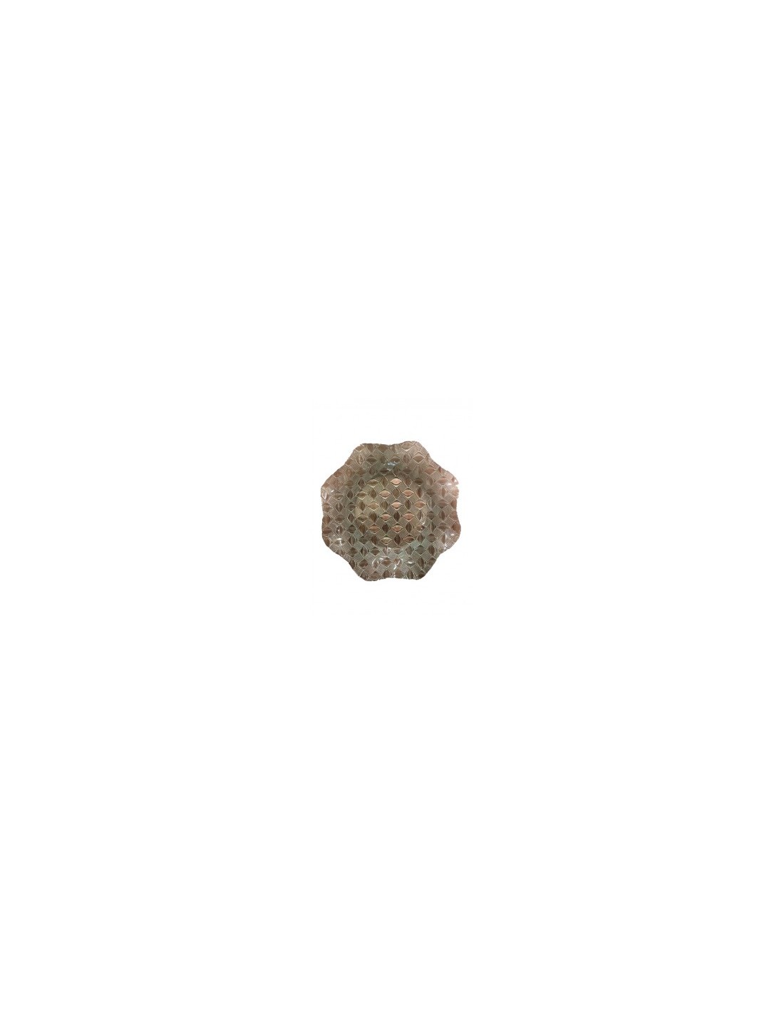 PIATTO FONDO 550007 VETRO 34CM DECORATO su TreG Ingrosso