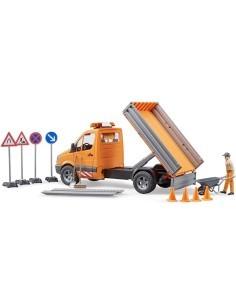 MERCEDES SPRINTER CON PERSONAGGI E ACCESSORI 02677 BRUDER SPIELWARE...